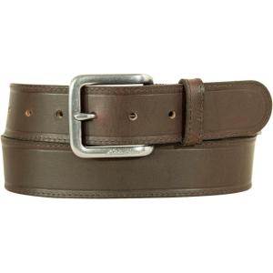 imageEddie Bauer Mens Casual Leather Belt with Metal BuckleRugged Leather  Tan