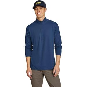 imageEddie Bauer Mens Mountain Trek LongSleeve HalfZip PulloverBlue Topaz