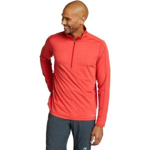 imageEddie Bauer Mens Mountain Trek LongSleeve HalfZip PulloverCoral