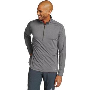 imageEddie Bauer Mens Mountain Trek LongSleeve HalfZip PulloverMed Htr Gray