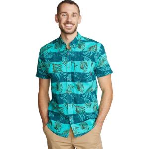 imageEddie Bauer Mens Printed Baja ShortSleeve ShirtTurquoise