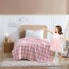 imageEddie Bauer Kids  Throw Blanket Super Soft ampamp Cozy Kids Fleece Bedding Playful Home Decor Fish Lake Grey 50quot x 60quotPoppy Plaid PinkWhite