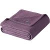 imageEddie Bauer  Twin Blanket Soft ampamp Cozy Bedding Quilted Home Decor Classic Solid Grey TwinSolid Waffle Purple