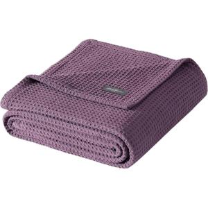 imageEddie Bauer  Twin Blanket Soft ampamp Cozy Bedding Quilted Home Decor Classic Solid Grey TwinSolid Waffle Purple