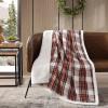 imageEddie Bauer  Blanket Super Soft Reversible Sherpa ampamp Brushed Fleece Bedding Throw Blankets for Couch Ideal for Lounging Edgewood Plaid GreyEdgewood Red