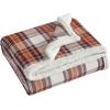 imageEddie Bauer  Blanket Super Soft Reversible Sherpa ampamp Brushed Fleece Bedding Throw Blankets for Couch Ideal for Lounging Edgewood Plaid GreyEdgewood Red