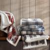 imageEddie Bauer  Blanket Super Soft Reversible Sherpa ampamp Brushed Fleece Bedding Throw Blankets for Couch Ideal for Lounging Edgewood Plaid GreyEdgewood Plaid Blue
