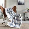 imageEddie Bauer  Blanket Super Soft Reversible Sherpa ampamp Brushed Fleece Bedding Throw Blankets for Couch Ideal for Lounging Edgewood Plaid GreyEdgewood Plaid Blue