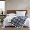imageEddie Bauer  Throw Blanket Brushed Fleece Bedding with Sherpa Reverse Soft ampamp Cozy Home Decor for Bed or Couch Fair Isle Dark Steel 50quot x 70quotNordic Midnight