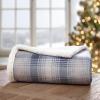 imageEddie Bauer  Throw Blanket Brushed Fleece Bedding with Sherpa Reverse Soft ampamp Cozy Home Decor for Bed or Couch Fair Isle Dark Steel 50quot x 70quotNordic Midnight