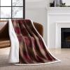 imageEddie Bauer  Throw Blanket Brushed Fleece Bedding with Sherpa Reverse Soft ampamp Cozy Home Decor for Bed or Couch Fair Isle Dark Steel 50quot x 70quotNordic Raisin