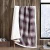 imageEddie Bauer  Throw Blanket Brushed Fleece Bedding with Sherpa Reverse Soft ampamp Cozy Home Decor for Bed or Couch Fair Isle Dark Steel 50quot x 70quotNordic Plaid Purple