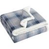 imageEddie Bauer  Throw Blanket Brushed Fleece Bedding with Sherpa Reverse Soft ampamp Cozy Home Decor for Bed or Couch Fair Isle Dark Steel 50quot x 70quotNordic Midnight
