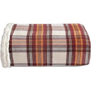imageEddie Bauer  Blanket Super Soft Reversible Sherpa ampamp Brushed Fleece Bedding Throw Blankets for Couch Ideal for Lounging Edgewood Plaid GreyEdgewood Red