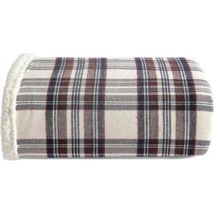 imageEddie Bauer  Blanket Super Soft Reversible Sherpa ampamp Brushed Fleece Bedding Throw Blankets for Couch Ideal for Lounging Edgewood Plaid GreyEdgewood Khaki