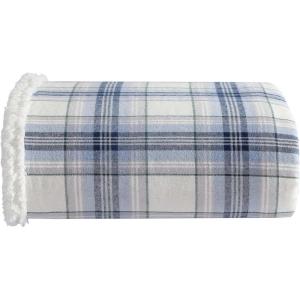 imageEddie Bauer  Blanket Super Soft Reversible Sherpa ampamp Brushed Fleece Bedding Throw Blankets for Couch Ideal for Lounging Edgewood Plaid GreyEdgewood Plaid Blue