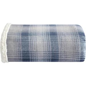 imageEddie Bauer  Throw Blanket Brushed Fleece Bedding with Sherpa Reverse Soft ampamp Cozy Home Decor for Bed or Couch Fair Isle Dark Steel 50quot x 70quotNordic Midnight