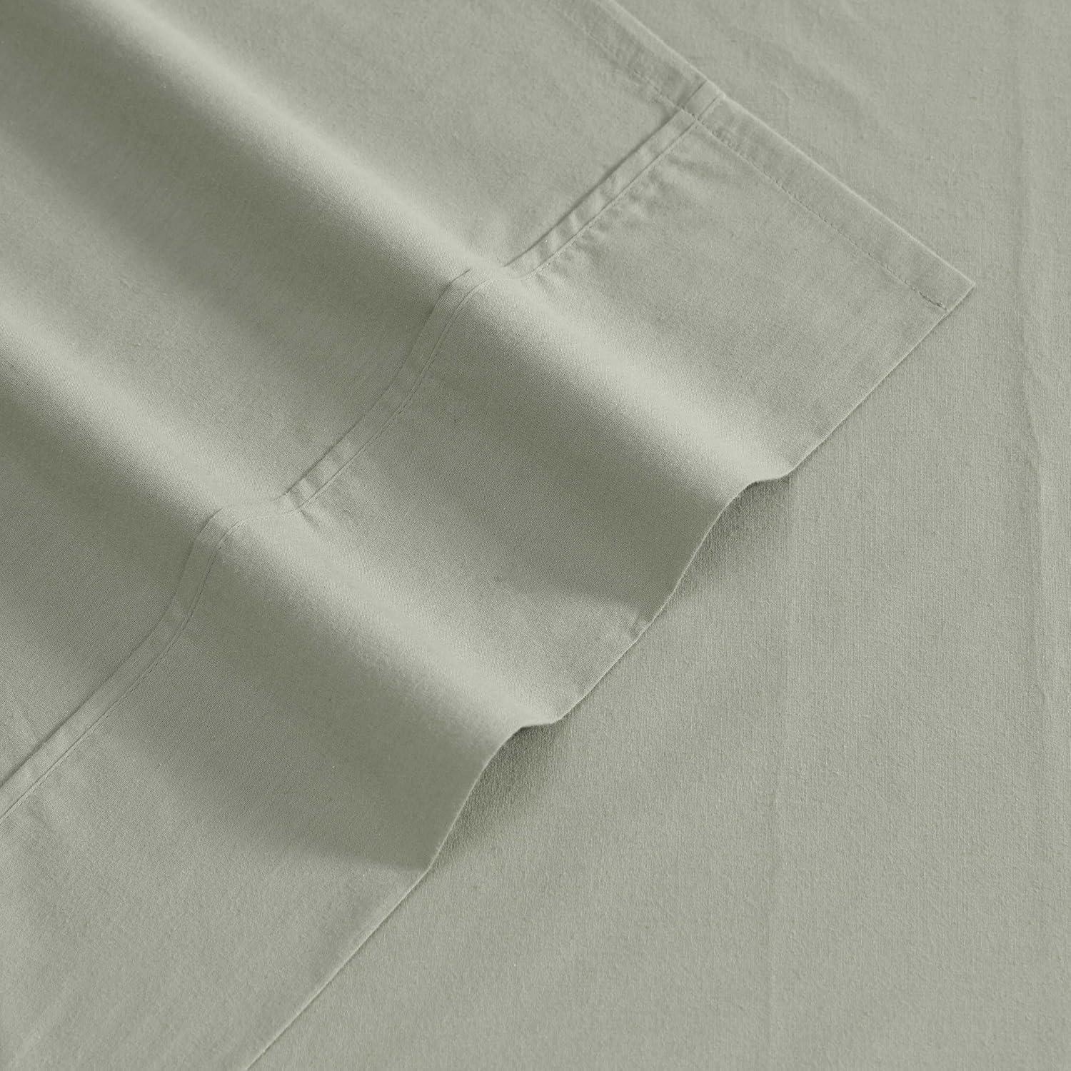 imageEddie Bauer  Queen Sheet Set Washed Percale Bedding Set with Deep Pockets Super Soft 100 Luxury Cotton with Smooth Percale Weave Percale Purple QueenPercale Green