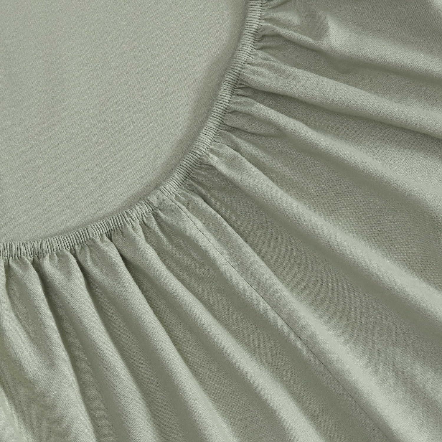 imageEddie Bauer  Queen Sheet Set Washed Percale Bedding Set with Deep Pockets Super Soft 100 Luxury Cotton with Smooth Percale Weave Percale Purple QueenPercale Green