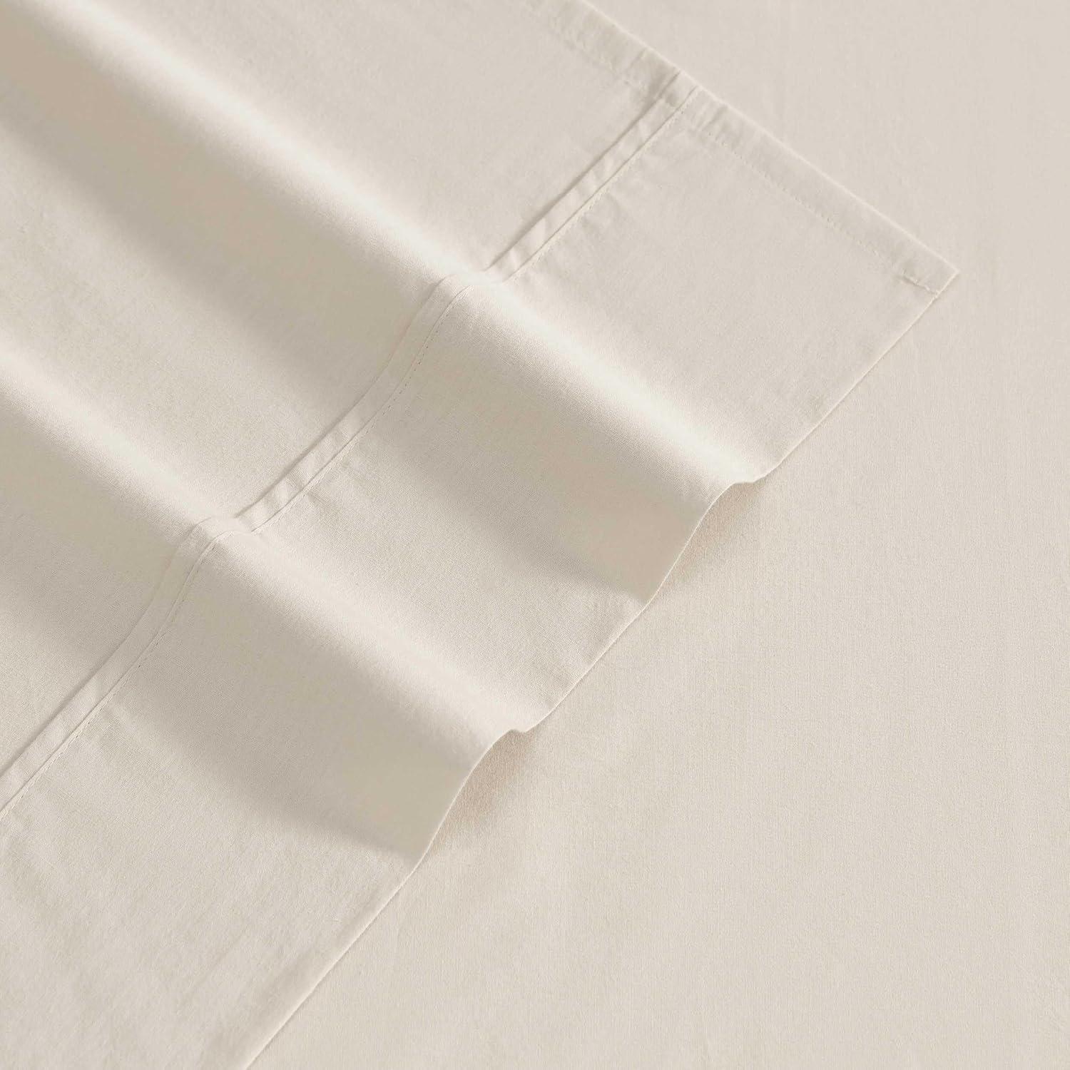 imageEddie Bauer  Queen Sheet Set Washed Percale Bedding Set with Deep Pockets Super Soft 100 Luxury Cotton with Smooth Percale Weave Percale Purple QueenPercale Light Grey