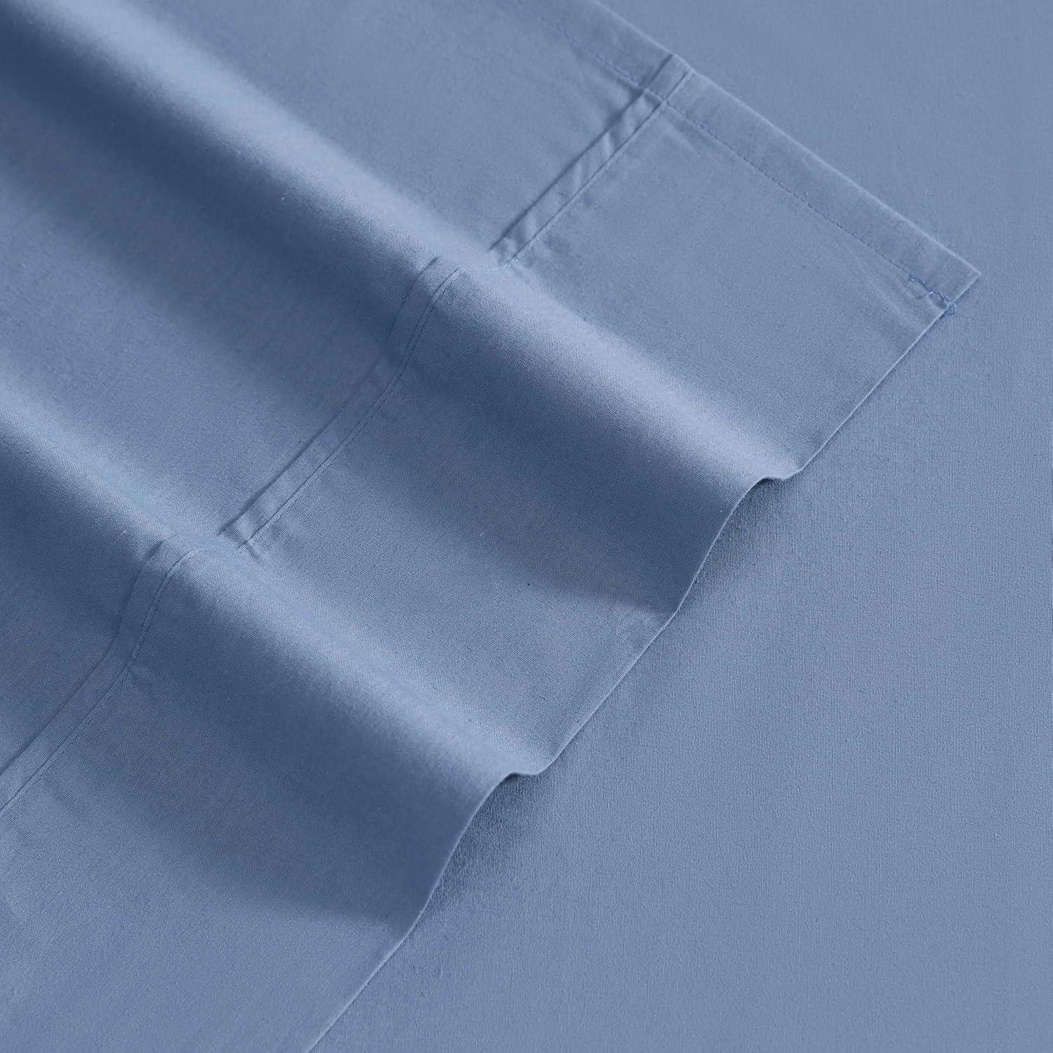 imageEddie Bauer  Queen Sheet Set Washed Percale Bedding Set with Deep Pockets Super Soft 100 Luxury Cotton with Smooth Percale Weave Percale Purple QueenPercale Blue