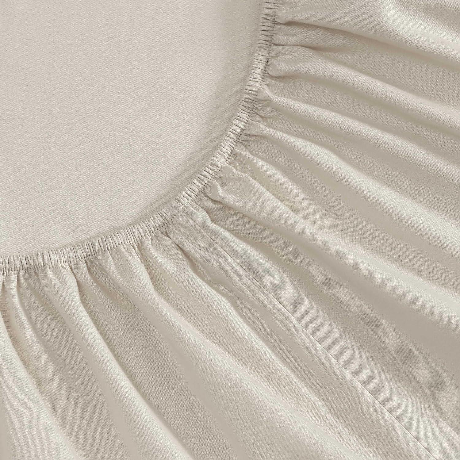imageEddie Bauer  Queen Sheet Set Washed Percale Bedding Set with Deep Pockets Super Soft 100 Luxury Cotton with Smooth Percale Weave Percale Purple QueenPercale Light Grey