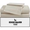 imageEddie Bauer  Queen Sheet Set Washed Percale Bedding Set with Deep Pockets Super Soft 100 Luxury Cotton with Smooth Percale Weave Percale Purple QueenPercale Light Grey