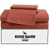 imageEddie Bauer  Queen Sheet Set Washed Percale Bedding Set with Deep Pockets Super Soft 100 Luxury Cotton with Smooth Percale Weave Percale Purple QueenPercale Orange