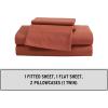 imageEddie Bauer  Queen Sheet Set Washed Percale Bedding Set with Deep Pockets Super Soft 100 Luxury Cotton with Smooth Percale Weave Percale Purple QueenPercale Orange