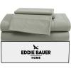 imageEddie Bauer  Queen Sheet Set Washed Percale Bedding Set with Deep Pockets Super Soft 100 Luxury Cotton with Smooth Percale Weave Percale Purple QueenPercale Green