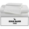 imageEddie Bauer  Queen Sheet Set Washed Percale Bedding Set with Deep Pockets Super Soft 100 Luxury Cotton with Smooth Percale Weave Percale Purple QueenPercale Offwhite