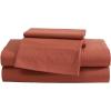 imageEddie Bauer  Queen Sheet Set Washed Percale Bedding Set with Deep Pockets Super Soft 100 Luxury Cotton with Smooth Percale Weave Percale Purple QueenPercale Orange