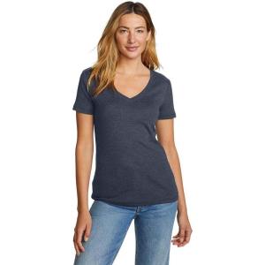 imageEddie Bauer Womens Favorite ShortSleeve VNeck TShirtHtr Indigo