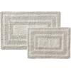 imageEddie Bauer  Bath Rug Soft Plush Tufted with SkidResistant Backing Quick Dry ampamp Super Absorbent Logan Beige 24quot x 40quotLight Grey