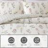 imageEddie Bauer  FullQueen Comforter Set Super Soft Reversible Bedding with Matching Sham Floral ampamp Pinstripe Design Wildflower Beige FullQueenWildflower Beige