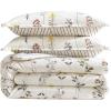 imageEddie Bauer  FullQueen Comforter Set Super Soft Reversible Bedding with Matching Sham Floral ampamp Pinstripe Design Wildflower Beige FullQueenWildflower Beige