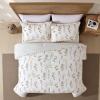 imageEddie Bauer  FullQueen Comforter Set Super Soft Reversible Bedding with Matching Sham Floral ampamp Pinstripe Design Wildflower Beige FullQueenWildflower Beige