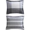 imageEddie Bauer  Oversized Queen Comforter Set 7 Piece Bed in a Bag Bedding Set Easy Care Cotton Percale Blend UltraSoft Breathable Fabrics Plaid Grey QueenPlaid Grey