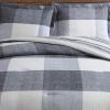 imageEddie Bauer  Oversized Queen Comforter Set 7 Piece Bed in a Bag Bedding Set Easy Care Cotton Percale Blend UltraSoft Breathable Fabrics Plaid Grey QueenPlaid Grey