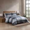 imageEddie Bauer  Oversized Queen Comforter Set 7 Piece Bed in a Bag Bedding Set Easy Care Cotton Percale Blend UltraSoft Breathable Fabrics Plaid Grey QueenPlaid Grey