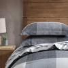 imageEddie Bauer  Oversized Queen Comforter Set 7 Piece Bed in a Bag Bedding Set Easy Care Cotton Percale Blend UltraSoft Breathable Fabrics Plaid Grey QueenPlaid Grey