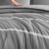 imageEddie Bauer  Queen Comforter Set Super Soft Bedding Set with Matching Shams ampamp Pillowcases OekoTex Certified Chevron ampamp Stripes Grey QueenChevron  Stripes Grey