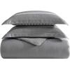 imageEddie Bauer  Queen Comforter Set Super Soft Bedding Set with Matching Shams ampamp Pillowcases OekoTex Certified Chevron ampamp Stripes Grey QueenChevron  Stripes Grey