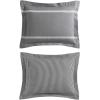 imageEddie Bauer  Queen Comforter Set Super Soft Bedding Set with Matching Shams ampamp Pillowcases OekoTex Certified Chevron ampamp Stripes Grey QueenChevron  Stripes Grey