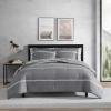 imageEddie Bauer  Queen Comforter Set Super Soft Bedding Set with Matching Shams ampamp Pillowcases OekoTex Certified Chevron ampamp Stripes Grey QueenChevron  Stripes Grey