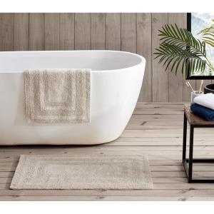 imageEddie Bauer  Bath Rug Soft Plush Tufted with SkidResistant Backing Quick Dry ampamp Super Absorbent Logan Beige 24quot x 40quotLight Grey