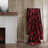 imageEddie Bauer  Throw Blanket Boucle Bedding with Faux Fur Reverse Soft ampamp Cozy Plaid Home Decor Capitol Hill Plaid Red 50quot x 70quotCapitol Hill Plaid Red