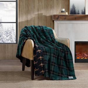 imageEddie Bauer  Throw Blanket Boucle Bedding with Faux Fur Reverse Soft ampamp Cozy Plaid Home Decor Capitol Hill Plaid Red 50quot x 70quotCapitol Hill Plaid Green