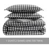 imageEddie Bauer  Twin Duvet Cover Set Reversible Flannel Bedding with Matching Sham Home Decor for Colder Months Preston Grey TwinQueen