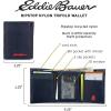 imageEddie Bauer Men Signature Trifold Wallet Available Cotton Canvas Or Ripstop NylonRipstop Nylon  Black